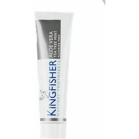 Kingfisher Fluoridfreie Zahnpasta für Plaque und Karies Aloe Vera Teebaum Minze Natürlich 100ml