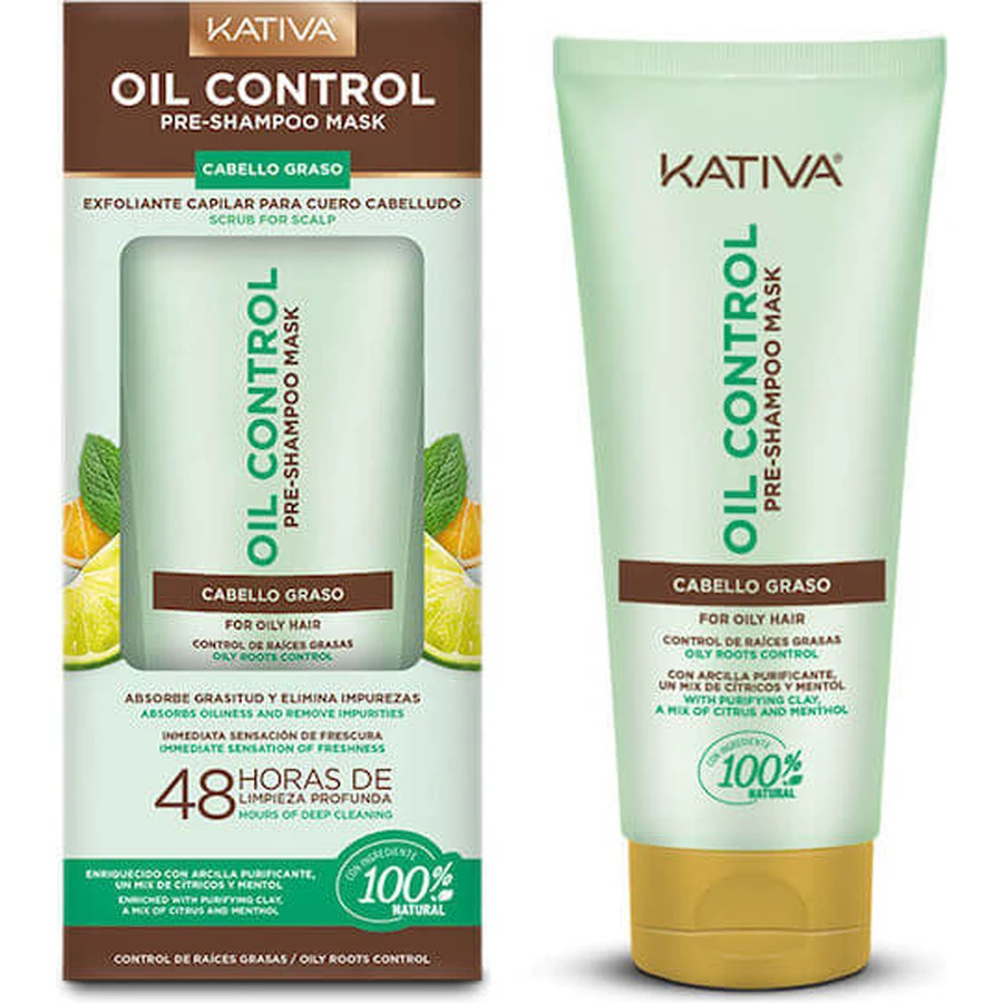Kativa Olie Controle Pre-Shampoo Repair Haarmasker 200ml