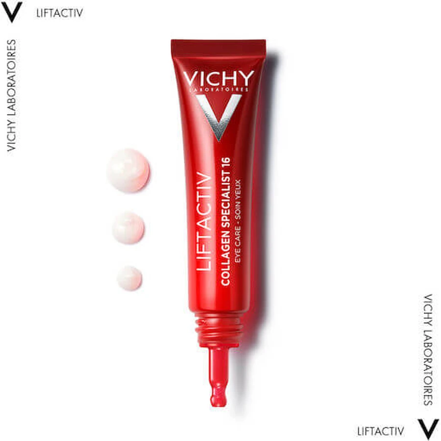 Vichy Liftactiv Collagen Specialist 16 Moisturizing and Anti-Aging Eye Cream Against Wrinkles for Brightening with Collagen 15ml