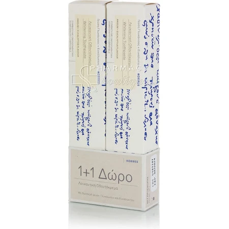 Korres Whitening Tandpasta Anijs & Eucalyptus 2x75ml