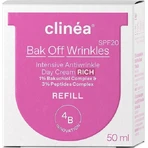 Clinea Bak Bak Off Wrinkles Rich Refill Anti-Ageing Face Day Cream SPF20 mit Panthenol und Peptiden 50ml