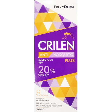 Frezyderm Crilen Anti Mosquito Plus 20% Geurloze Insectenwerende Emulsie in Tube Geschikt voor Kinderen 100ml