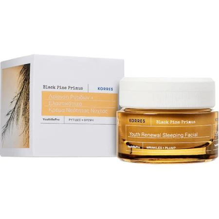 Korres Black Pine Primus Primus Anti-Ageing and Brightening Night Face Cream with Hyaluronic Acid 40ml