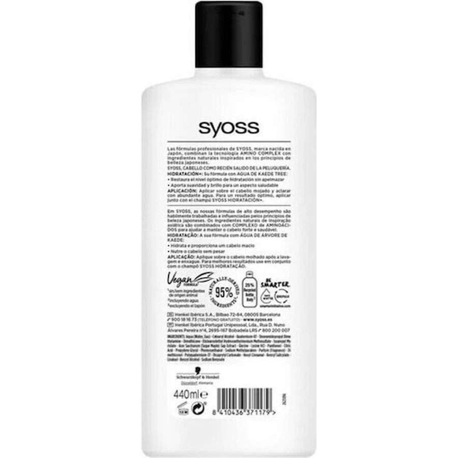Syoss Moisture Kaede Tree Water Feuchtigkeitsspülung für trockenes Haar 440ml