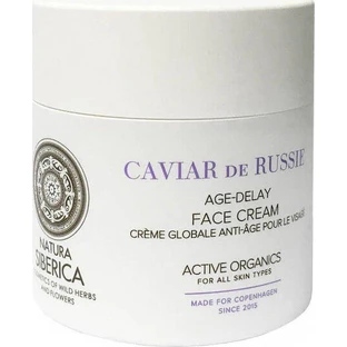 Natura Siberica Age-Delay 24h Moisturizing and Anti-Aging Face Cream with Hyaluronic Acid and Caviar 50ml