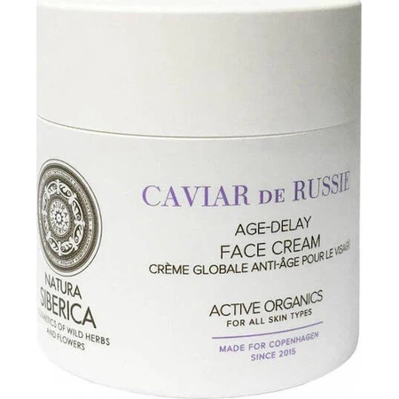 Natura Siberica Age-Delay 24h Moisturizing and Anti-Aging Face Cream with Hyaluronic Acid and Caviar 50ml