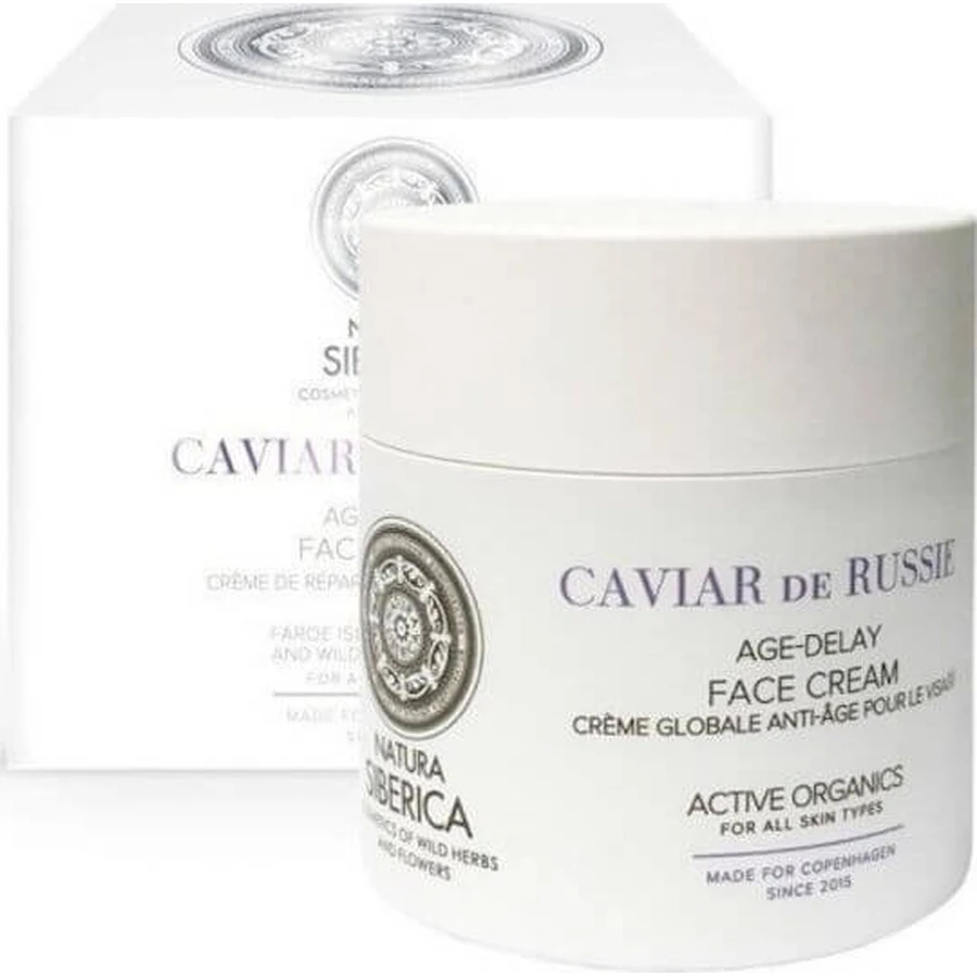Natura Siberica Age-Delay 24h Moisturizing and Anti-Aging Face Cream with Hyaluronic Acid and Caviar 50ml