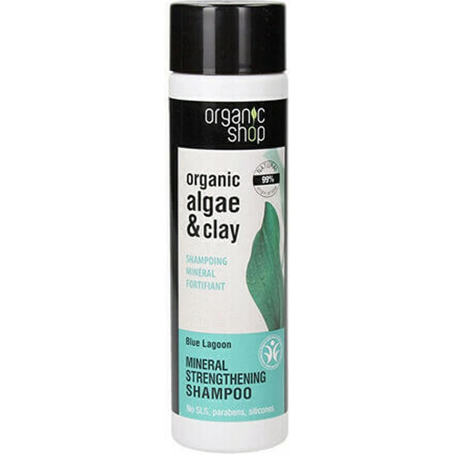 Organic Shop Bio Algen und Tonerde Haarausfall Shampoo für alle Haartypen 280ml