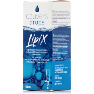 Ocuvers Druppels Lipix Hyaluronzuur Oogdruppels voor Droge Ogen 10ml