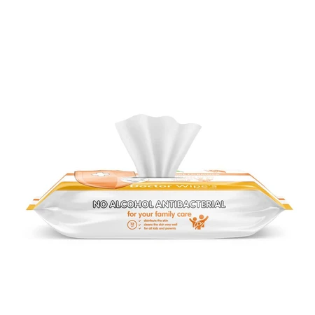Toallitas antibacterianas sin alcohol Family Care, 72 unidades, Doctor Wipe's