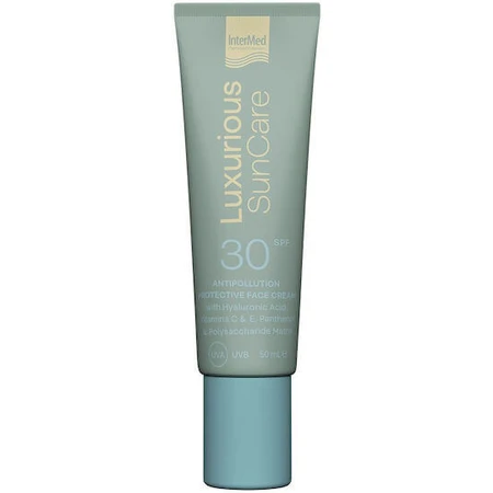 InterMed Luxurious Suncare Moisturising, Anti-Ageing and Brightening Day Face Cream with SPF30 with Hyaluronic Acid 50ml