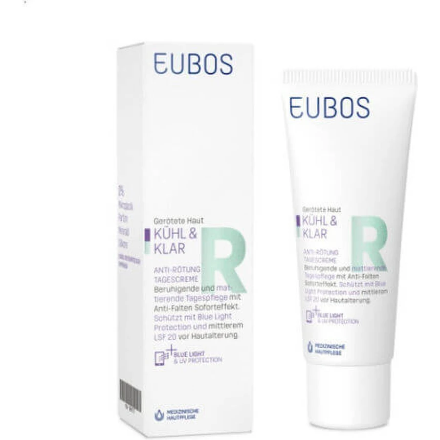 Eubos Cool & Calm Moisturizing Day Face Cream with SPF20 against Redness with Panthenol 40ml