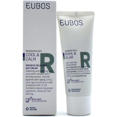 Eubos Cool & Calm Moisturizing Day Face Cream with SPF20 against Redness with Panthenol 40ml