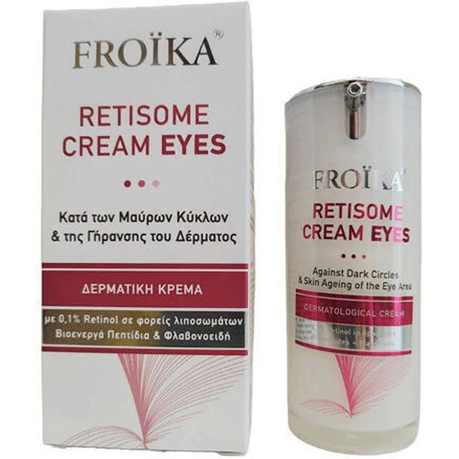 Froika Retisome Tube Crème contour des yeux hydratante et anti-âge contre les cernes au rétinol et à l'acide hyaluronique 15ml