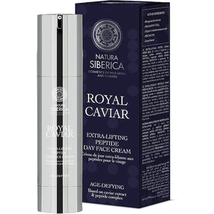 Natura Siberica Royal Caviar Royal Caviar Extra-Lifting Peptide 24h Crema de Día Facial Hidratante y Antiedad con Caviar y Péptidos 50ml