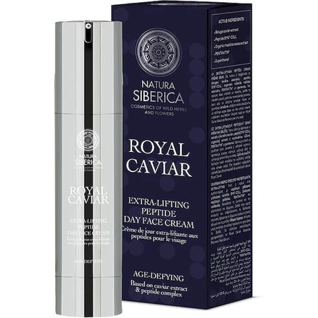 Natura Siberica Royal Caviar Royal Caviar Extra-Lifting Peptide 24h Crema de Día Facial Hidratante y Antiedad con Caviar y Péptidos 50ml