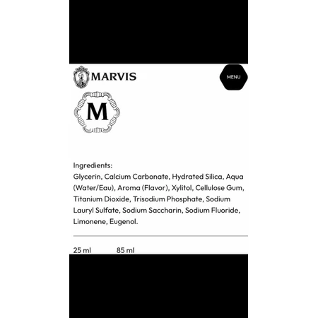 Marvis Whitening Mint Whitening Toothpaste 10ml