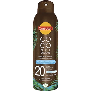 Carroten Kokosnoot Dreams Waterbestendige Zonnebrandcrème Lichaamsolie SPF20 Lichaamsspray 150ml