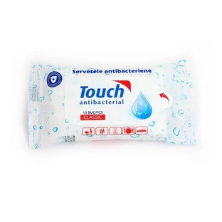 Toallitas húmedas antibacterianas clásicas, 15 unidades, Touch