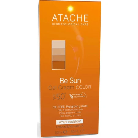 Atache Be Sun Gesichts-Sonnenschutz-Gel SPF50 mit Pigment 50ml