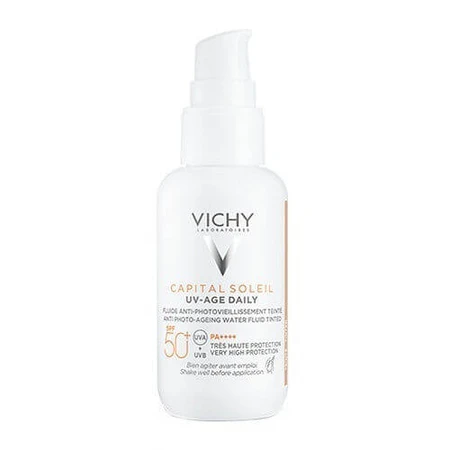 Vichy Capital Soleil UV-Age Daily Sun Protection Face Cream SPF50 with Light Pigment 40ml