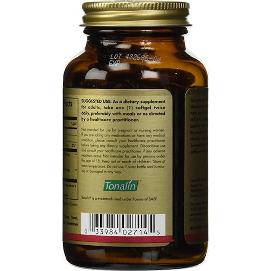 Solgar Tonalin CLA 1300mg sin sabor 60 cápsulas blandas