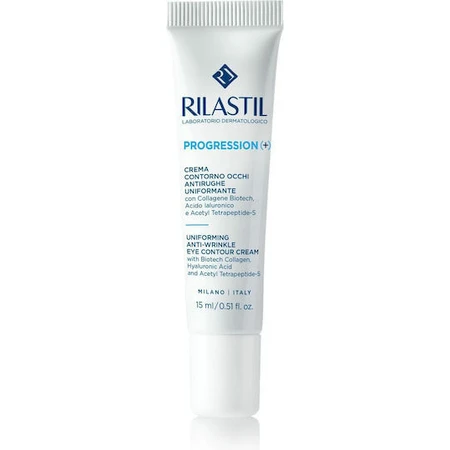 Rilastil Progression Anti-Falten und straffende Augencreme mit Hyaluronsäure und Kollagen 15ml