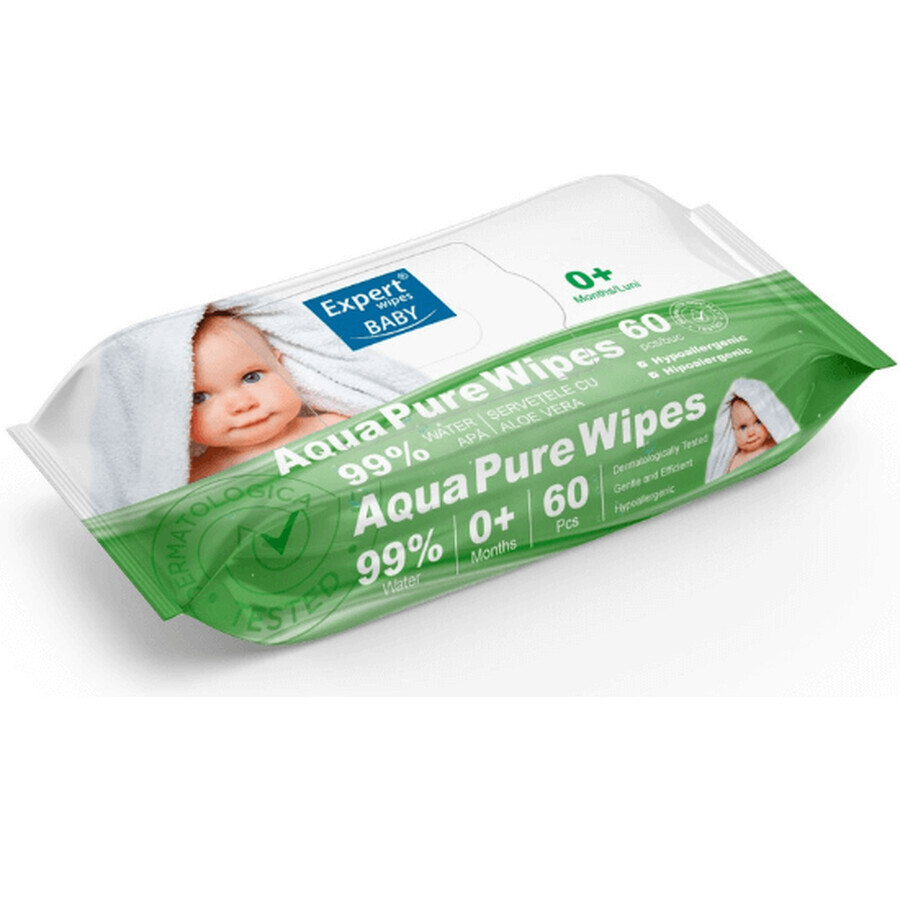 Comprar Toallitas húmedas Aqua Aloe Vera, 60 unidades, Expert Wipes Toallitas húmedas Aqua Aloe Vera, 60 unidades, Expert Wipes