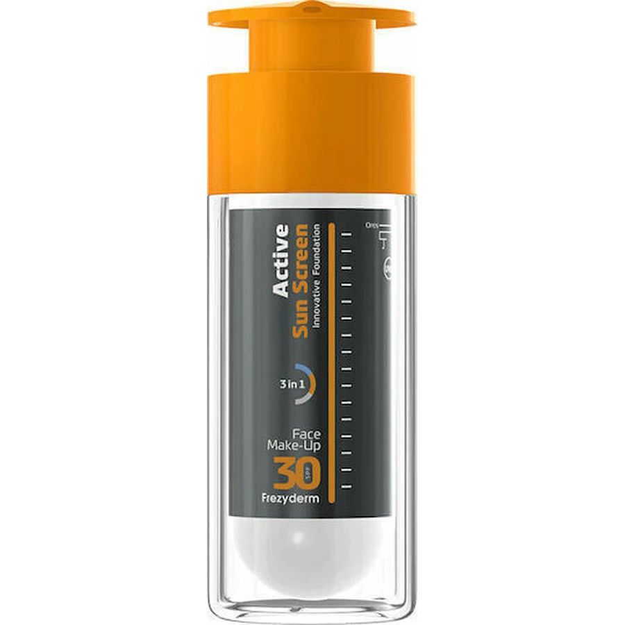 Frezyderm Active Sun Screen Innovative Foundation Water Resistant Facial Sun Cream SPF30 30ml