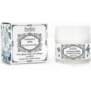 Sostar Focus Day Moisturizing, Anti-Aging and Toning Face Cream with Collagen SPF15 50ml