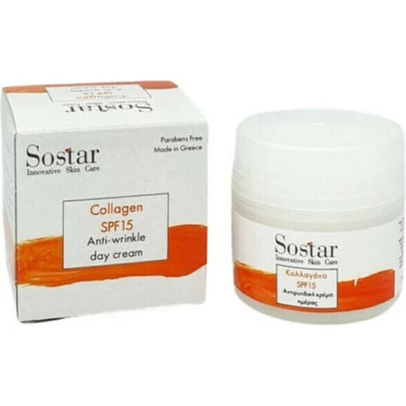 Sostar Focus Day Moisturizing, Anti-Aging and Toning Face Cream with Collagen SPF15 50ml