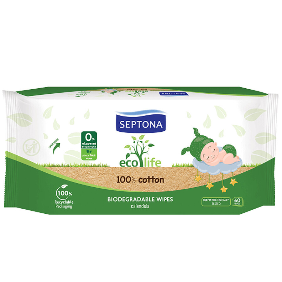 Comprar Toallitas biodegradables Eco Life, 60 unidades, Septona Toallitas biodegradables Eco Life, 60 unidades, Septona