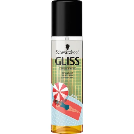 Schwarzkopf Gliss Gliss Detangling Beach Hair Leave In Conditioner Wiederaufbau/Nahrung für geschädigtes Haar 200ml