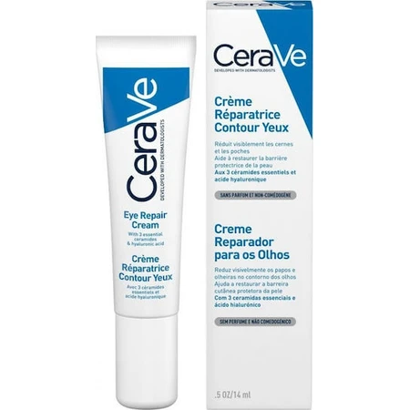 CeraVe Eye Repair feuchtigkeitsspendende Augencreme mit Hyaluronsäure 14ml