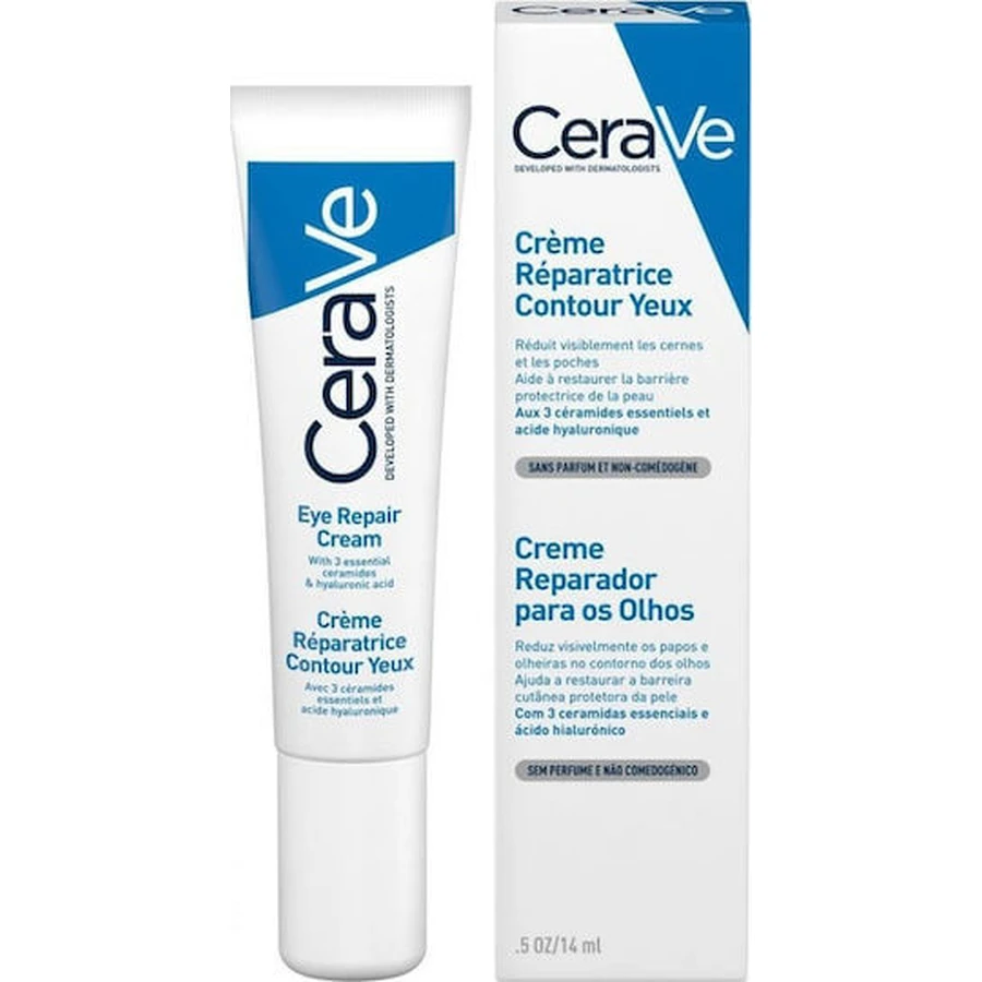 CeraVe Eye Repair feuchtigkeitsspendende Augencreme mit Hyaluronsäure 14ml