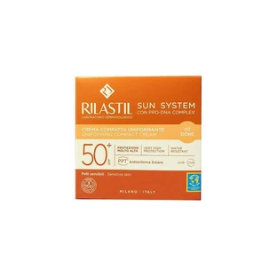 Rilastil Sun System kleurcorrector minerale zonbescherming gezichtspoeder SPF50 met pigment 02 Dore 10gr