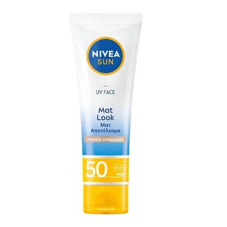 Nivea Sun UV Face Mat Look Waterbestendige Zonnecrème SPF50 met Pigment Medium Tint 50ml