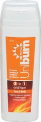 UNI-PHARMA Uniburn Gel After Sun Facial y Corporal con Yogur y Ácido Hialurónico 50ml