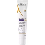 A-Derma Epitheliale Crema facial de día ultra reparadora con SPF50 para la hidratación y las manchas pigmentarias con ácido hialurónico 40ml