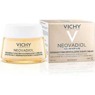 Vichy Neovadiol Peri-menopausia Crema Facial de Noche Antiedad, Tonificante e Iluminadora con Ácido Hialurónico 50ml