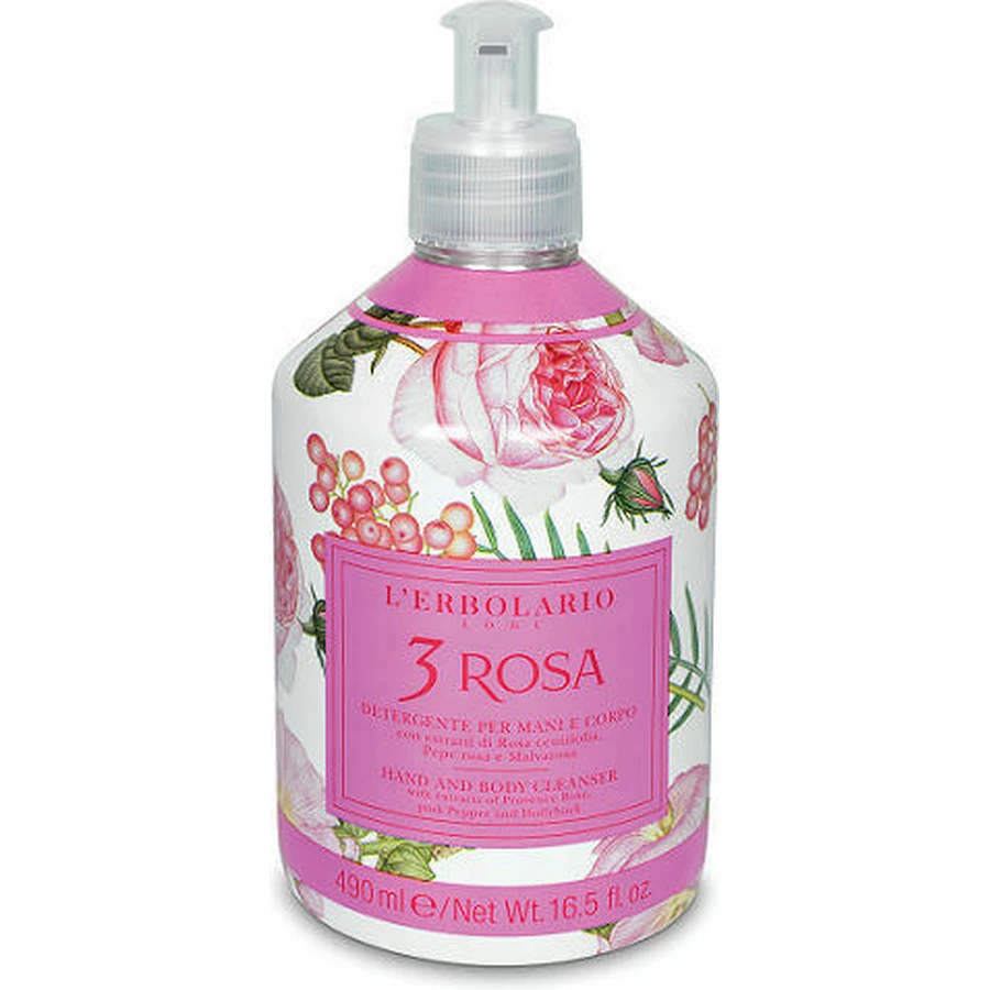 L' Erbolario 3 Rozen Sapon Rozencrème 490ml