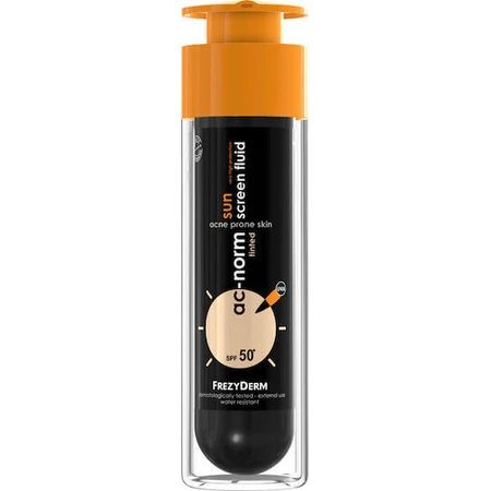 Frezyderm Ac-Norm Zonnebrand Getinte Waterproof Gezichtscrème SPF50 met Pigment 50ml
