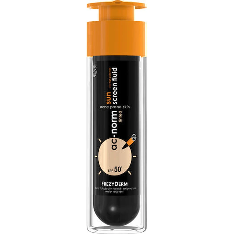 Frezyderm Ac-Norm Zonnebrand Getinte Waterproof Gezichtscrème SPF50 met Pigment 50ml
