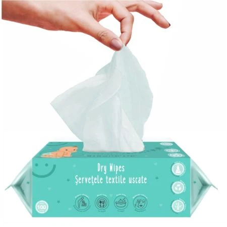 Servilletas secas 100% biodegradables, 100 unidades, BabyWorks