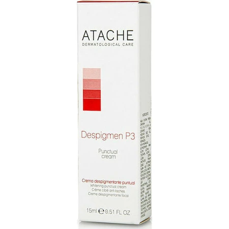 Atache Despigmen P3 Crema Facial 24h para Reconstrucción, Blanqueamiento y Rojeces con Retinol y Vitamina C 15ml