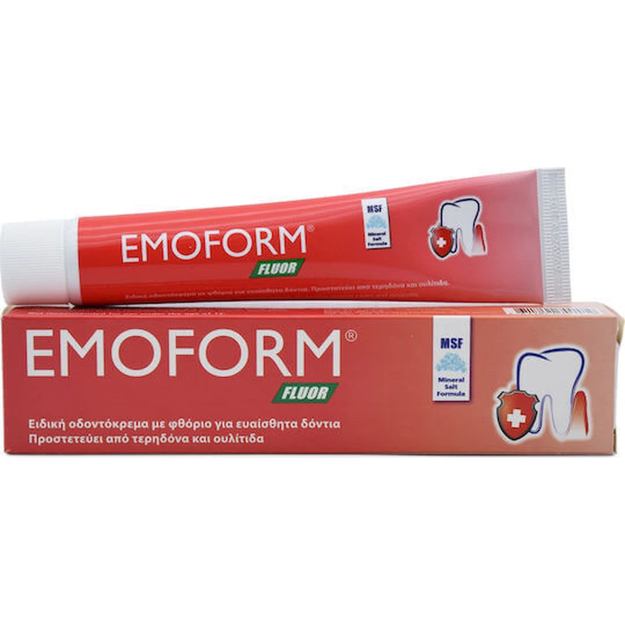 Emoform fluor tandpasta voor gevoelige tanden en gaatjes 50ml