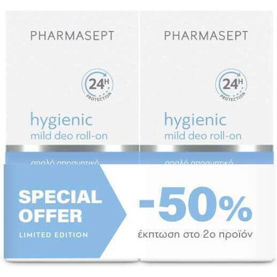 Pharmasept Hygienic Hygienic Light Deodorant 24h Roll-On Aluminum Free 2x50ml