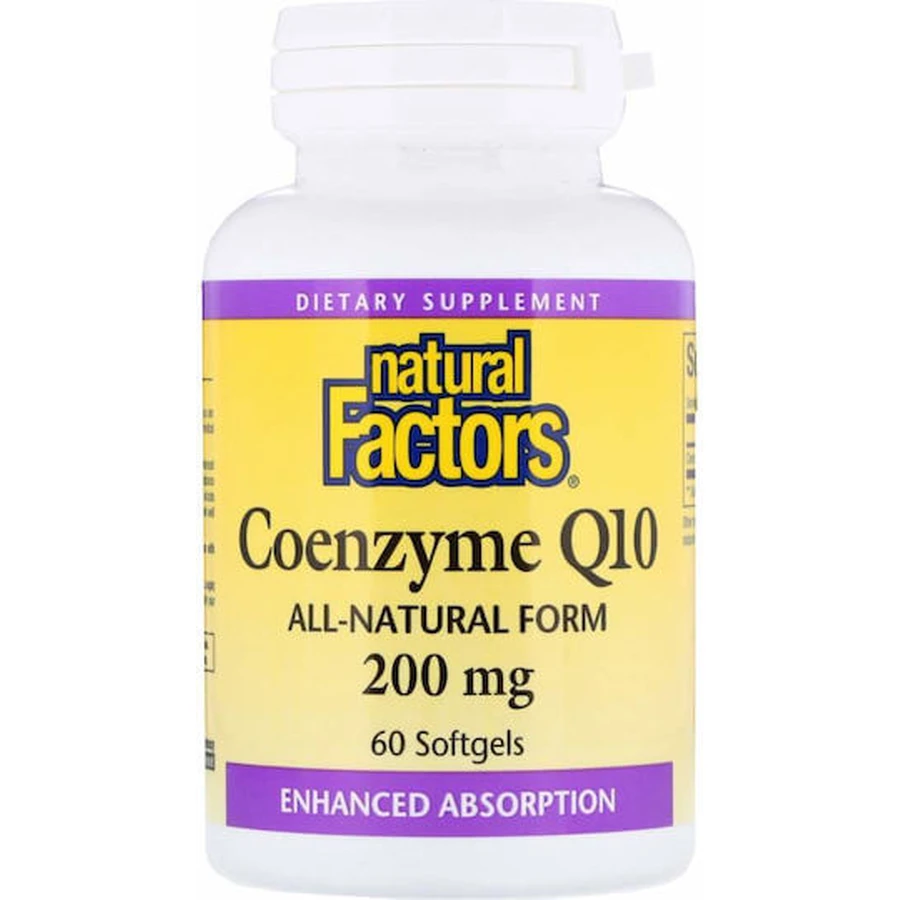 Natural Factors Coenzima Q10 200mg 60 cápsulas blandas