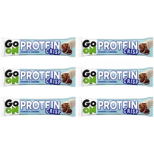 Go On Nutrition Barrette proteiche croccanti con 10gr di proteine e biscotti al gusto di caramello 6x50gr