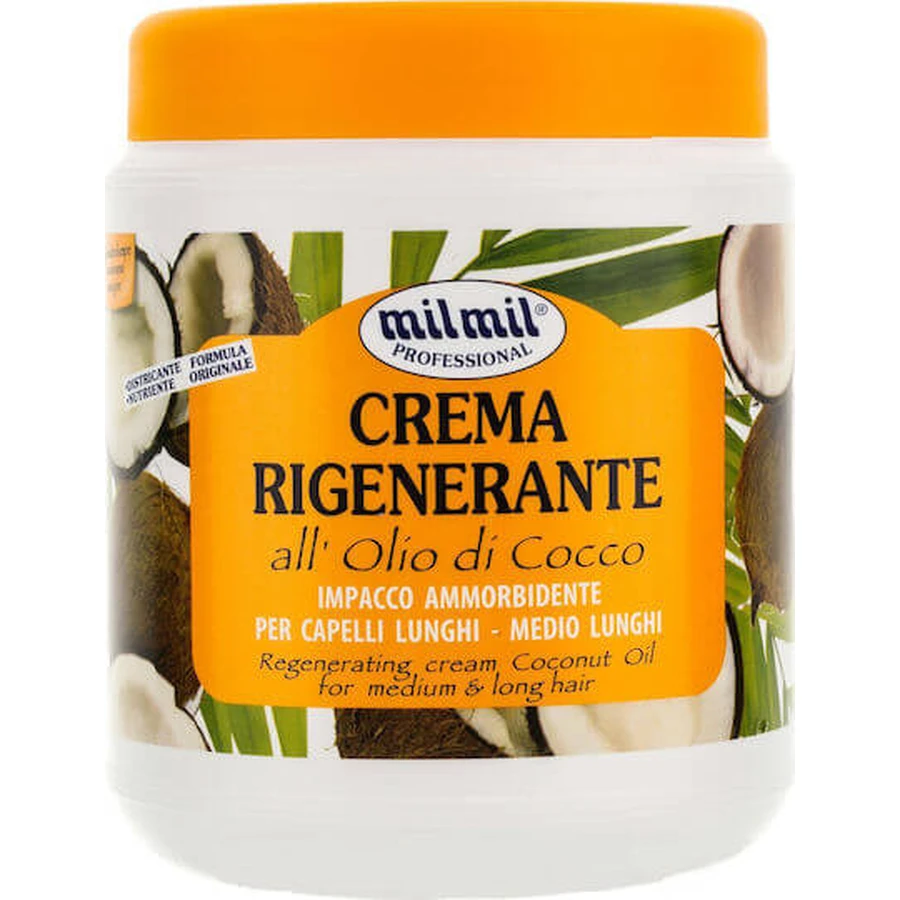 Milmil Professional Crema Rigenerante All'olio Di Cocco Reparierende Haarmaske 1000ml